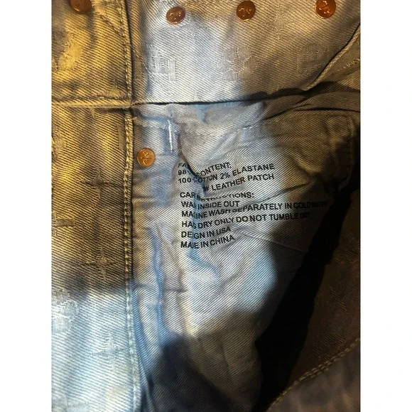 Purple Brand Jacquard monogram Denim Slim Fit Low Rise Jeans 31 POO1 - Picture 13 of 16